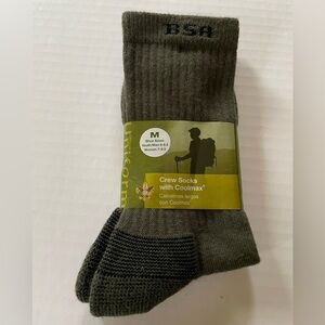 Boy Scouts of America green uniform socks size M